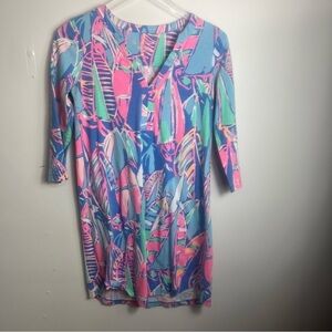 Lilly Pulitzer Dress Out to Sea short sleeve size small 1817